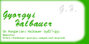 gyorgyi halbauer business card